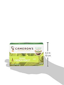 Cameron’s Specialty Organic Kosher French Roast 100% Certified Arabica Dark Roast Ground Beans Gluten-Free Caffeinated Coffee (Case Of 6) 12 K-Cup Pods