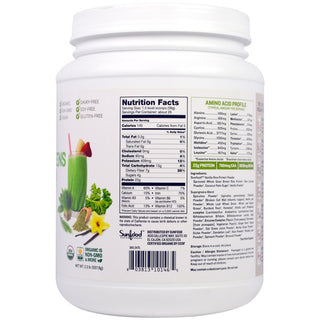Sunfood Superfood Organic Super Greens Powder, Organic Green Juice/Smoothie Mix w/Digestive Enzymes Probiotic for Gut Health, Good Source of Liquid Chlorophyll, Spirulina Chlorella Superfood Mix (Pack of 1) 8oz Bag
