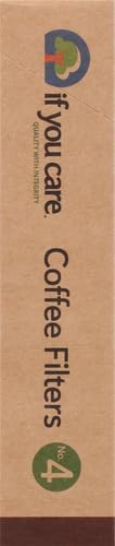 If You Care Coffee #4 Kosher Brown Unbleached Chlorine-Free Natural, Biodegradable, Compostable, Chlorine Free Gluten-Free Cone Filters (Pack of 1) 100 Count