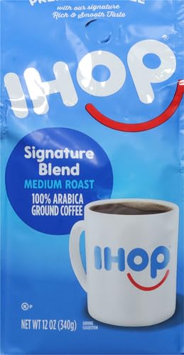 IHOP Kosher Signature Blend w/Signature Rich & Smooth Taste, 100% Arabica Medium Roast Ground Bean Caffeinated Coffee (Pack of 1) 12 oz Bag