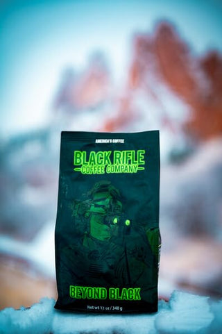 Black Rifle Coffee Company Beyond Black, 100% Arabica Dark Roast, Whole Bean, w/Spicy Aroma, BRCC’s, Dark Chocolate-Tasting Notes w/Smoky Finish Gluten-Free, Vegetarian, Vegan Caffeinated Coffee (Pack of 1) 12oz Bag