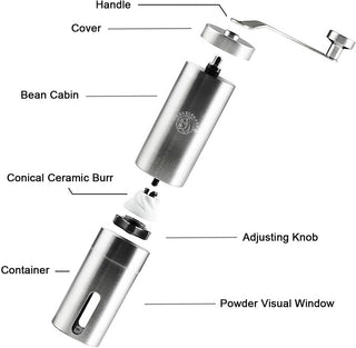 ALL4U Home Portable Hand 304 Stainless Steel Coffee Grinder (Pack of 1) 1PG