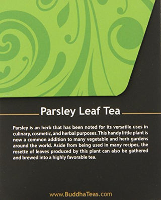 Buddha Teas USDA Organic Certified, Herbal OU-Kosher Certified "Parsley Leaf" for Health Wellbeing w/Oregano, Antioxidants Minerals GMO-Free Clean Verified Ingredients Caffeine-Free Herbal Tea (Case of 6) 18 Tea Bags
