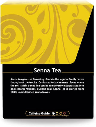 Buddha Teas Organic Herbal Kosher Senna w/Pure Senna Leaf GMO-Free OU Kosher, USDA Organic, CCOF Organic, Bleach-Free Caffeinated Herbal Tea (Case of 6) 18 Tea Bags