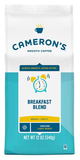 Cameron's Kosher Specialty Premium Breakfast Blend Light Roast 100% Arabica Light Roast Ground Beans "Bright & Fruity" Allergen-Free, Gluten-Free Caffeinated Coffee (Case of 6) 12oz Bags