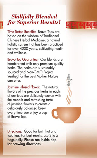 Bravo Teas Herbal w/Herbal Supplements Natural Hair Regrowth Gluten-Free, GMO-Free, Caffeine-Free Green Tea (Pack of 1) 20 Tea Bags