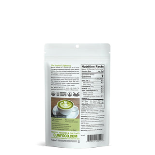 Sunfood Superfood Organic Kosher Matcha Powder Non-GMO, Gluten Free, Vegan, Antioxidants, Essential Nutrients, Vegan, GMO-Free, Unsweetened Matcha Green Tea Powder Superfoods Mix (Pack of 1) 4oz Pack
