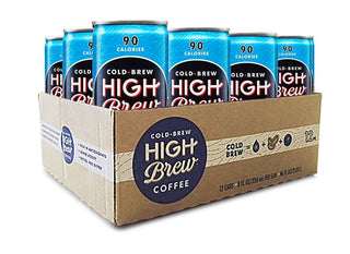 High Brew Coffee Mexican Vanilla 100% Arabica Medium Roast Ground Bean Ready To Drink Wheat-Free, GMO-Free Fair-Trade Caffeinated Coffee (Case Of 12) 8oz Bags