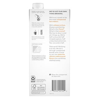 TAZO Skinny Chai Latte & Black Tea Concentrate, w/Spiced Notes of Cinnamon, Ginger &  Vanilla, Easy-to-Serve Chai Tea w/Less Calories for Everyday Lattes, Skinny Mocktails and Hot or Iced, Caffeinated Black Tea (Case of 6) 32oz Cartons