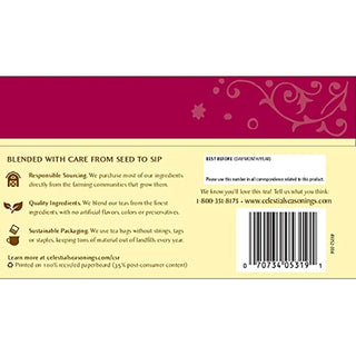 Celestial Seasonings Herbal Kosher Black Cherry Berry w/Blended Hibiscus, Rosehips, Roasted Chicory, Blackberry Leaves, Hawthorn, Cherries Other Natural Flavors Caffeine-Free Herbal Tea (Case of 6) 20 Tea Bags