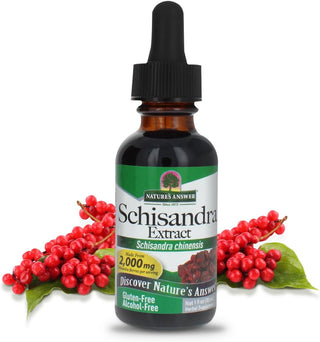 Nature's Answer Organic Kosher Schisandra Berry w/Natural Stress & Fatigue Support, 100% Pure w/No Synthetic Colors or Stabilizers, to Rejuvenate & Energize Gluten-Free, non-GMO, Yeast-Free, Alcohol-Free Extract (Pack- 1) Fl Oz Bottle