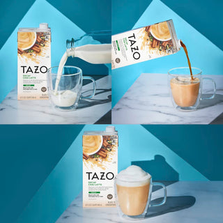Tazo Tea & Decaf Kosher Tea Chai Latte w/Cinnamon, Spicy Ginger, Cardamom, Black Pepper & Spices, Vanilla, No-GMO Project, Gluten-Free, Yeast-Free, Wheat-Free, Dairy-Free Loose Leaves Bold Decaffeinated Black Tea (Case of 6) 32oz Carlton