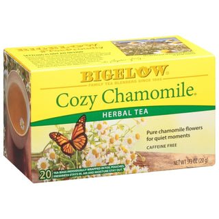 Bigelow Tea Herbal Kosher Cozy Chamomile Premium Gluten-Free, GMO-Free, Caffeine-Free Herbal Tea (Case of 6) 20 Tea Bag