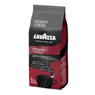 LavAzza Intenso Orthodox Union Kosher Arabica & Robusta Dark Roast Ground "Bold & Balanced Taste" w/Chocolate Notes Caffeinated Coffee (Case of 6) 12oz Bags