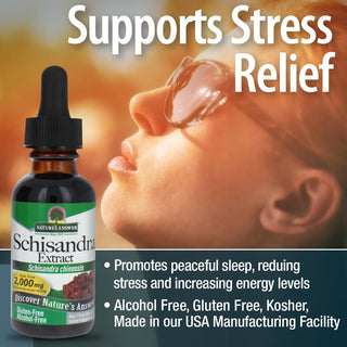 Nature's Answer Organic Kosher Schisandra Berry w/Natural Stress & Fatigue Support, 100% Pure w/No Synthetic Colors or Stabilizers, to Rejuvenate & Energize Gluten-Free, non-GMO, Yeast-Free, Alcohol-Free Extract (Pack- 1) Fl Oz Bottle