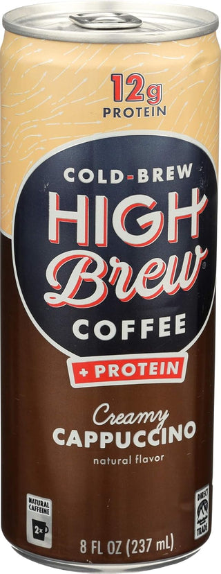 High Brew Coffee Mexican Vanilla 100% Arabica Medium Roast Ground Bean Ready To Drink Wheat-Free, GMO-Free Fair-Trade Caffeinated Coffee (Case Of 12) 8oz Bags