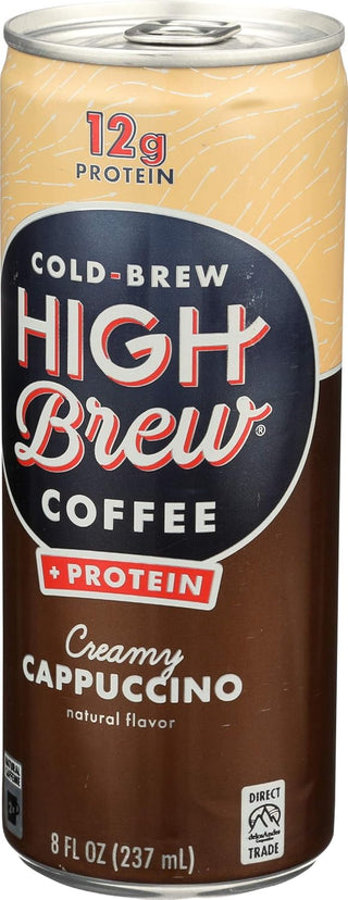 High Brew Coffee Mexican Vanilla 100% Arabica Medium Roast Ground Bean Ready To Drink Wheat-Free, GMO-Free Fair-Trade Caffeinated Coffee (Case Of 12) 8oz Bags
