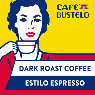 Cafe Bustelo Espresso w/Robust Flavor & Captivating Aroma, 100% Pure Dark Roast Ground Bean, Plant-Based Caffeinated Coffee (Pack of 1) 22 oz Canister