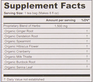 Buddha Teas Organic Kosher Herbal, Zen Cleanse Blend w/Earthy Flavors of Senna Leaf, Burdock, Milk Thistle, Cranberry, Hibiscus Flower, Spearmint & Dandelion Root, GMO-Free, Caffeine-Free Herbal Tea (Case of 6) 18 Tea Bags