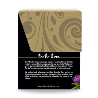 Buddha Teas Organic Kosher Herbal Milk Thistle w/Milk Thistle Seed, Milk Thistle Leaf, GMO-Free, Bleach-Free Caffeinated Herbal Tea (Case of 6) 18 Tea Bags