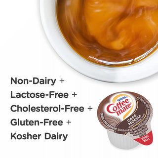 Nestle Coffee-Mate Kosher Café Mocha Flavored Non-Dairy, Gluten-Free, Dairy, Cholesterol-Free Coffee Creamer 32 Servings (Pack of 1) 16oz Bottles
