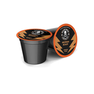 Death Wish Organic Medium Roast Arabica & Robusta Ground Beans w/Notes of Cherry & Chocolate Fair-Trade Single Serve Cup Caffeinated Coffee (Case of 6)10 K-Cup Pods