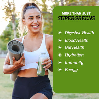 Sunfood Superfood Organic Super Greens Powder, Organic Green Juice/Smoothie Mix w/Digestive Enzymes Probiotic for Gut Health, Good Source of Liquid Chlorophyll, Spirulina Chlorella Superfood Mix (Pack of 1) 8oz Bag