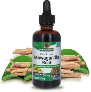 Nature's Answer Organic Kosher Herbal Ashwagandha Root AF-2000mg, Maintain Healthy Immune Function, Supports Body Against Stress, Gluten-Free, Alcohol-Free & Vegan, Dietary Supplement Extract (Pack of 1) 2oz Bottle