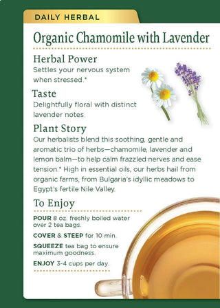Traditional Medicinals Organic Herbal Kosher Chamomile w/Chamomile Flower, GMO-Free +Gluten-Free, Fair-Trade Caffeine-Free Herbal Tea (Case of 6) 16 Tea Bags
