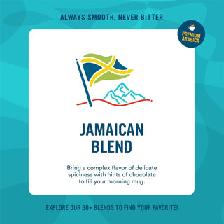 Cameron's Specialty Jamaica Blue Mountain Blend, w/Delicate Spiciness & Hints of Chocolate,100% Premium Arabica Medium-Dark Roast Ground Bean Caffeinated Coffee (Case Of 6) 10oz Bags
