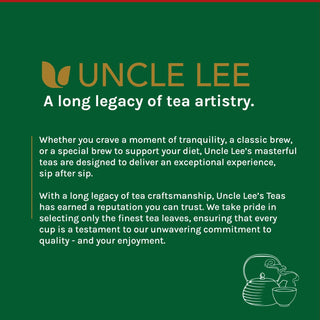Uncle Lee's Legends Of China USDA Organic Certified,  Kosher Premium Caffeinated White Tea (Pack of 1) 100 Tea Bags