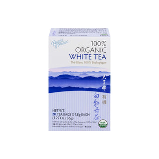 Prince Of Peace Organic Herbal White Tea Premium Peony Loose Leaves, w/Notes of Honey, Chestnut, Oak  Vanilla, Light, Sweet, Zero-calorie, Caffeinated White Tea (Pack of 1) 20 Tea Bags