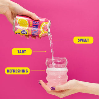 Swoon Lemonade Pink w/Lemon Juice Concentrate, Strawberry Juice Concentrate, Lemon Oil, Raspberry Juice Concentrate, Monk Fruit Extract, Vegetable Juice (Case of 12) 12 Fz Can