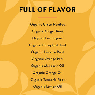 Choice USDA Organic Certified, Kosher Certified, Mandarin Ginger w/Rooibos, Spicy & Floral Notes, Dairy-Free, GMO-Free, Wheat-Free, Yeast-Free, Vegan, Gluten-Free, Caffeine-Free Herbal Tea (Case of 6) 16 Tea Bags