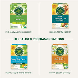 Traditional Medicinals Organic Herbal Kosher Peppermint non-GMO, Naturally Caffeine-Free Herbal Tea (Case of 6) 16 Tea Bags
