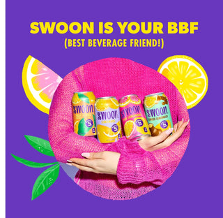 Swoon - Lemonade w/Lemon Juice Concentrate, Monk Fruit Extract, Lactic Acid, Citric Acid Lemonade (Case of 12)12 Fz Can