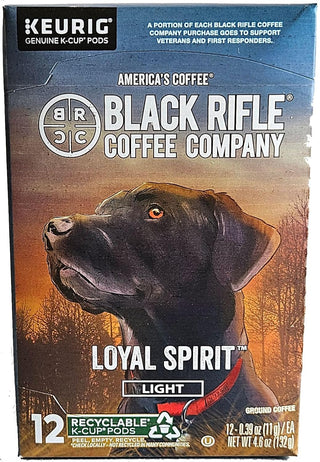 Black Rifle Coffee Company Loyal Spirit, 100% Arabica Light Roast Ground Bean, Vegetarian, Gluten-Free, Caffeinated Coffee (Pack of 2) 22 K-Cup Pods