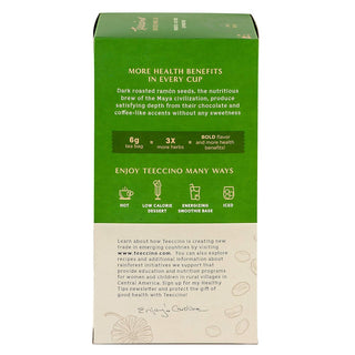 Teeccino Organic Herbal Kosher-Parve Dark Roast Chocolate w/Chicory, Barley, Ramón Seeds, Cocoa, Chile Flakes, Zero-Calories Caffeine-Free Herbal Tea (Case of 6) 10 Tea Bags