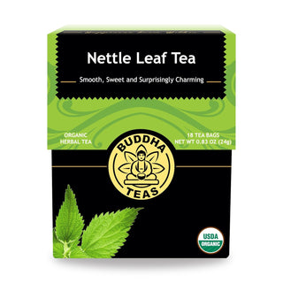 Buddha Teas Organic Herbal Kosher Nettle Leaf, GMO-Free, Caffeine Herbal Tea (Case of 6) 18 Tea Bags