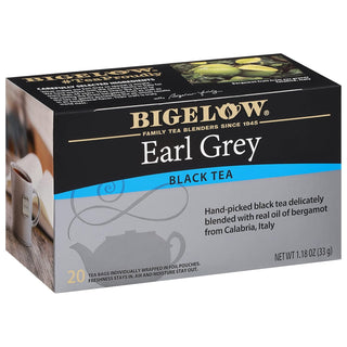 Bigelow Tea Kosher Earl Grey w/Blended Real Oil of Bergamot, Distinctive Citrus-Flavor GMO-Free, Gluten-Free, Caffeinated Black Tea (Case of 6) 20 Tea Bags