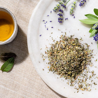 Rishi Organic Kosher Lavender Mint w/Peppermint, Licorice, Lavender, Sage, GMO-Free, Dairy-Free Caffeinated Herbal Tea (Case of 6) 15 Tea Bags