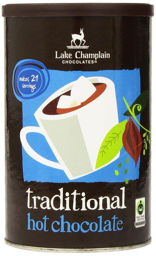 Lake Champlain Chocolates Medium Caffeine Traditional Hot Chocolate Mix  (Case Of 6) 16oz Canister