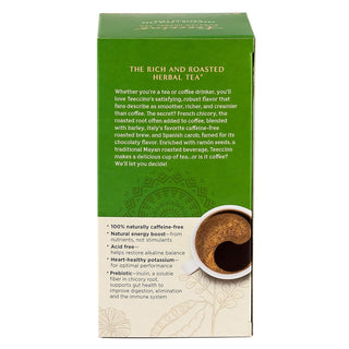 Teeccino Organic Herbal Kosher-Parve Dark Roast Chocolate w/Chicory, Barley, Ramón Seeds, Cocoa, Chile Flakes, Zero-Calories Caffeine-Free Herbal Tea (Case of 6) 10 Tea Bags