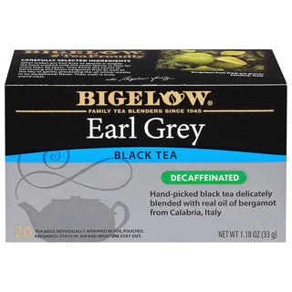 Bigelow Tea Herbal Kosher Earl Grey, "Pick-Me-Up" Blended w/Real Bergamot Oil, Citrus Flavor, Gluten-Free, GMO-Free, Decaffeinated Black Tea (Case of 6) 20 Tea Bags