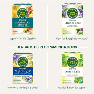 Traditional Medicinals Organic Herbal Kosher Chamomile w/Chamomile Flower, GMO-Free +Gluten-Free, Fair-Trade Caffeine-Free Herbal Tea (Case of 6) 16 Tea Bags