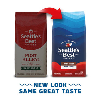 Seattle's Best Post Alley Blend 100% Arabica Dark Roast Ground Bean Vegetarian Caffeinated Coffee (Pack of 1) 12oz Bag