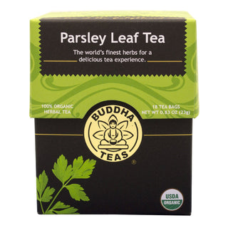 Buddha Teas USDA Organic Certified, Herbal OU-Kosher Certified "Parsley Leaf" for Health Wellbeing w/Oregano, Antioxidants Minerals GMO-Free Clean Verified Ingredients Caffeine-Free Herbal Tea (Case of 6) 18 Tea Bags