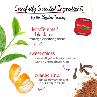 Bigelow Tea Kosher Constant Comment w/Orange Rind, Sweet Spice, Citrusy Notes of Orange and Zesty flavoring, Gluten-Free, GMO-Free, Decaffeinated Black Tea (Case of 6) 20 Tea Bags