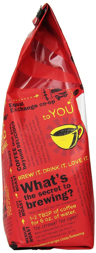 Equal Exchange Organic Kosher 100% Arabica Colombian Medium Roast Ground Beans w/Refined Citrus Notes, Dried Fig, Sweet Chocolate, Spice, Banana, Fair-Trade Caffeinated Coffee (Case of 6) 12 Oz Bags
