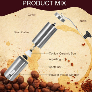 ALL4U Home Portable Hand 304 Stainless Steel Coffee Grinder (Pack of 1) 1PG